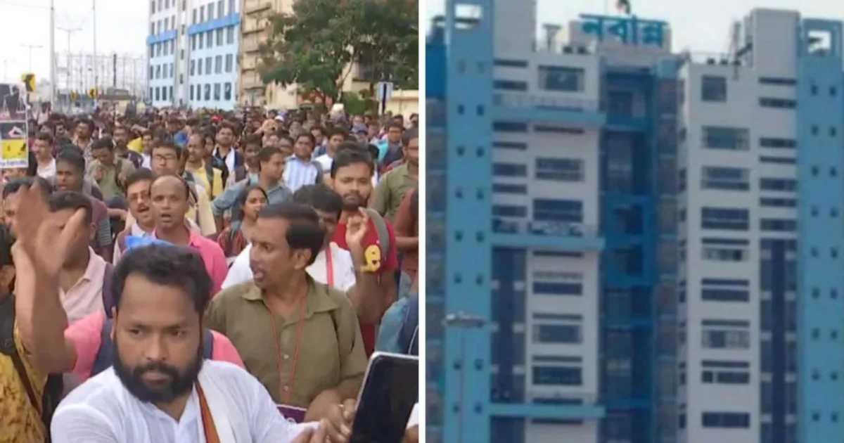 নবান্ন অভিযান, Nabanna Abhiyaan, কলকাতা, পশ্চিমবঙ্গ, west bengal, ssc protest