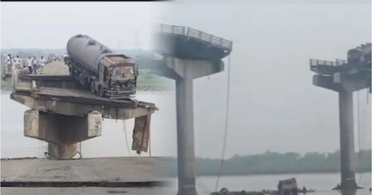 সেতু বিপর্যয়, ভয়াবহ দুর্ঘটনা, নদীতে গাড়ি, প্রাণহানির ঘটনা, উদ্ধারকার্য, গাড়ি নদীতে পড়ল, ব্রিজ ভেঙে পড়ল, গুজরাট দুর্ঘটনা, সড়ক দুর্ঘটনা, গম্ভীরা ব্রিজ, মহিসাগর নদী, বিপর্যয় মোকাবিলা, নিহত যাত্রী, ভাইরাল ভিডিও, bridge collapse, river accident, deadly crash, Gujarat news, road accident, vehicle falls into river, Padra Taluka, Gambhira bridge, mishap news, viral video, rescue operation, SUV crash, truck accident, India infrastructure, SDRF NDRF rescue