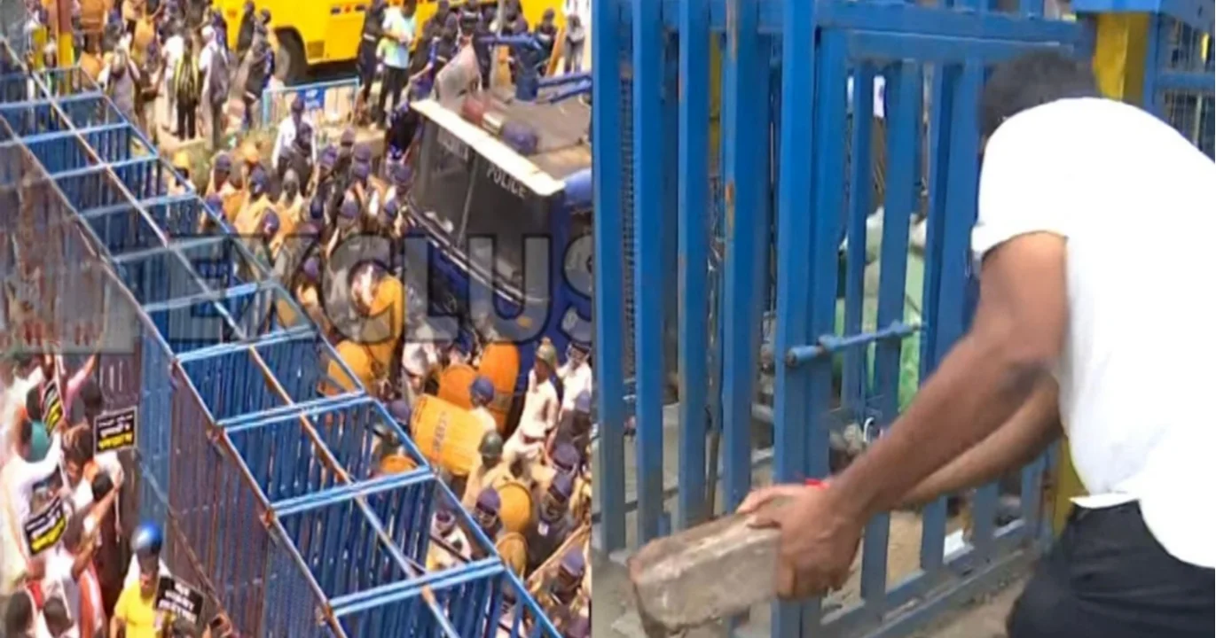 Protesters break barricades demand justice at Santragachi