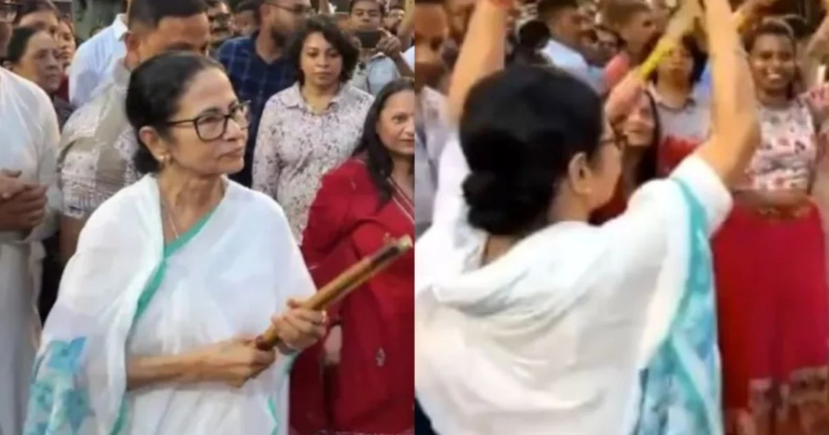 People dying in kolkata floods mamata dances bjp slams