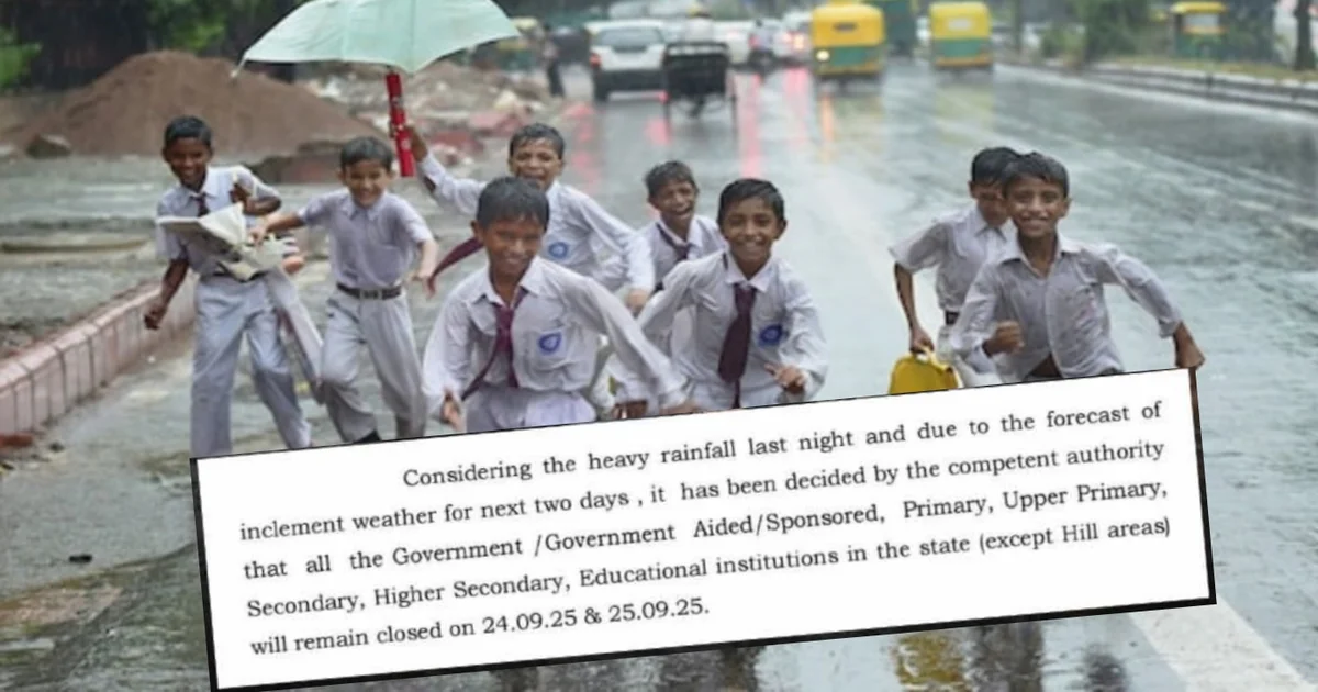 kolkata schools get durga puja holiday early due to rain