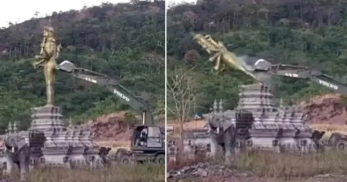 thailand cambodia border, vishnu statue demolition, india, ভারত, hindu heritage, southeast asia conflict, বিষ্ণুমূর্তি, ধর্মীয় অপমান, থাইল্যান্ড, কম্বোডিয়া, সীমান্ত সংঘাত