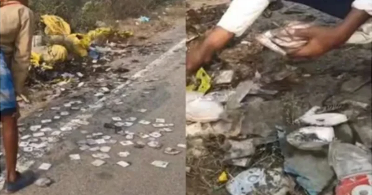 SIR, এসআইআর, west bengal, পশ্চিমবঙ্গ, Abandoned Voter Cards beside NH, voter cards, ভোটার কার্ড