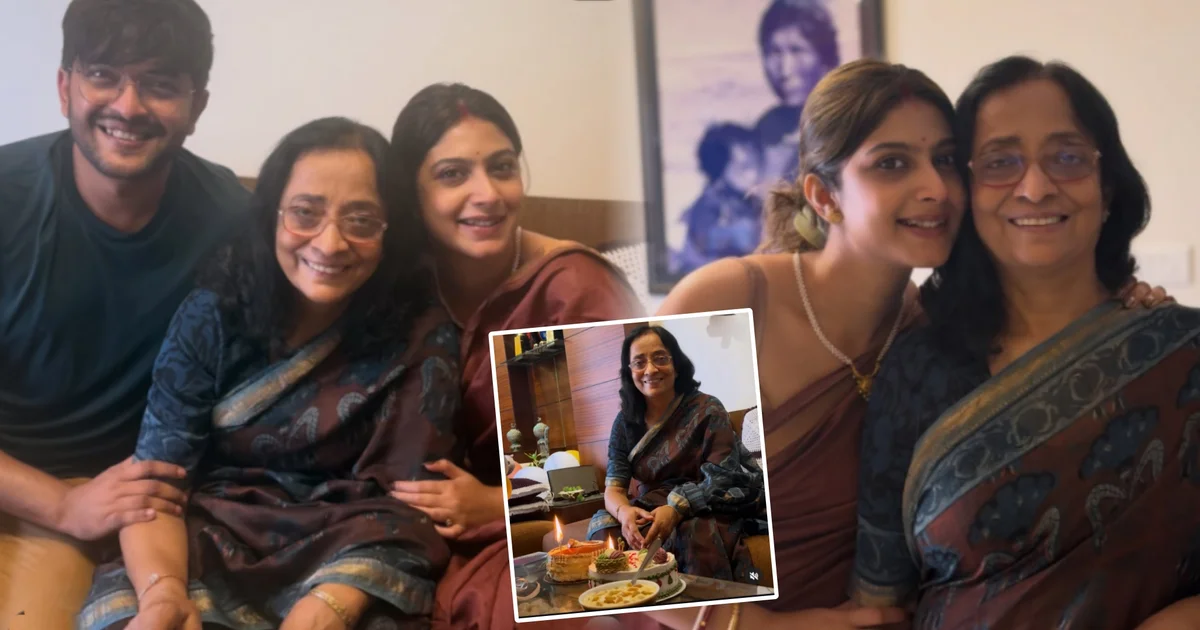 suvosmita mukherjee surprises sourav chakraborty mother birthday